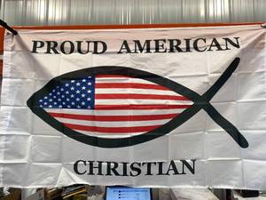 New Proud American Christian Flag (approx. 3x5 Feet)