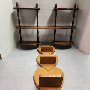 2 Wooden Decorative Shelves