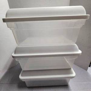 3 Matching Storage Containers - White
