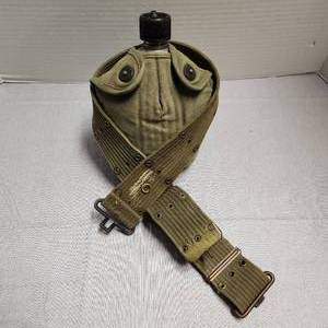 Military Canteen - Army Green - Cover Dismount - Year 1956