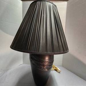 Vintage Black Ceramic Table Lamp with Shade