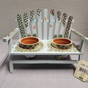 Park Bench Planter - Hand Painted - Great for Succulents