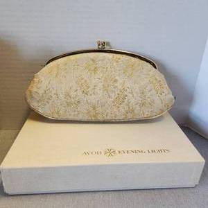 Avon Porcelain Figurine and Evening Clutch Purse