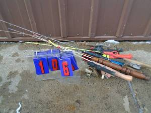 Qty of 9 ice fishing sticks. Consignor selling because he caught too many fish. As shown.