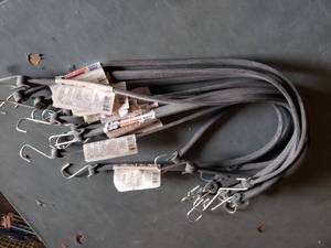 lot 25 image: Lot of 12, 36 Rubber Tie Down STraps