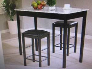 lot 6 image: Linon Tavern 3-Pc. Counter-Height D...
