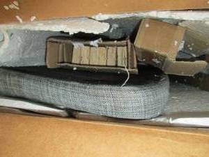 lot 9 image: grey linen daybed trundle open box ...