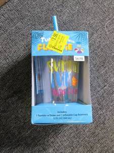 lot 115 image: 13 new 12 floz tumblers with straws...