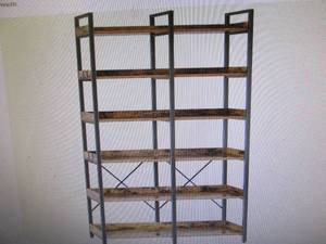 lot 137 image: Seventable Bookshelf 6 Tier with 4 ...
