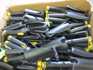 lot 157 image: box of gardening trowels and cultiv...