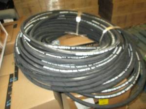 lot 161 image: big and heavy roll of rubber hose p...