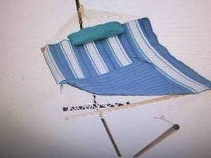 lot 59 image: Algoma Rope Hammock, Stand, Pad and...