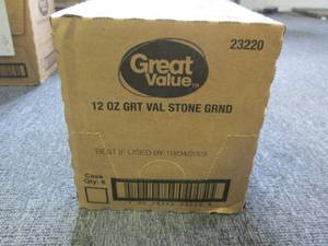 lot 174 image: case of 6 great value stone ground ...