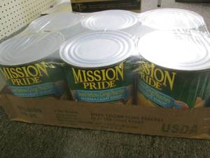 lot 181 image: 66lb cans of diced yellow cling pe...