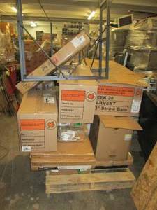lot 241 image: Pallet of straw bales and items tha...