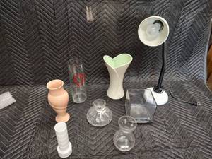 Desk Lamp and Vases