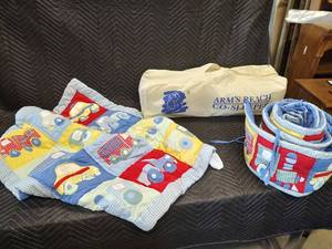 Portable bassinet, crib blanket and crib bumper