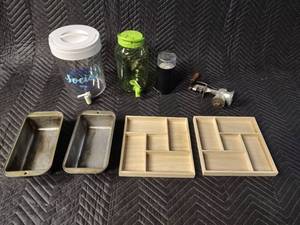 Pitchers, Bread Pans, Meat Grinder, Trays