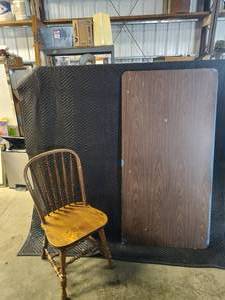 Chair and Folding Table