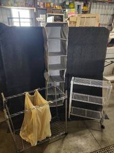 Rolling and Hanging Shelving Units
