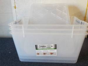 3 - 45 qt Insta View Locking Totes ...
