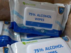 Case of 1200 Ho Cleans Alcohol Wipe...