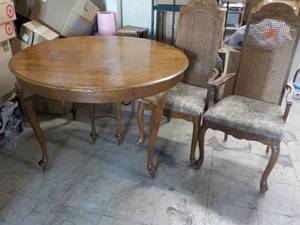 47 Round Wood Table with 2 Chairs...