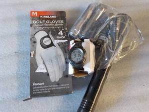 Golf Gloves, Watch and Flashlights...