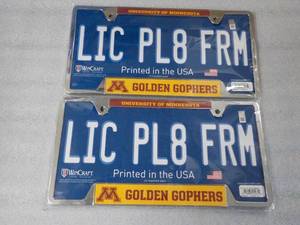 Golden Gophers License Plates Dco...