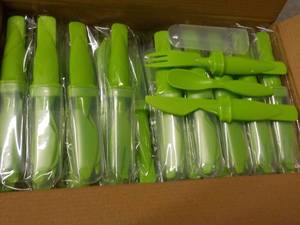 Case of 50 Limegreen Plastic Cutler...