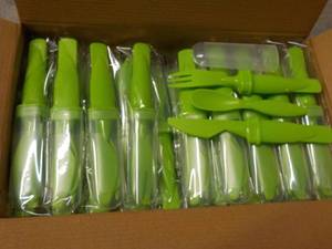 Case of 50 Limegreen Plastic Cutler...