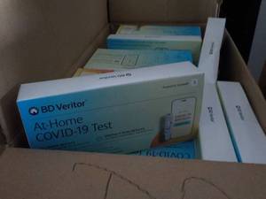 Case of Covid Home Test Kits and Ca...