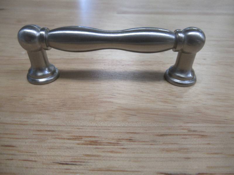 lot 112 image: (12-pack) LIBERTY P17478C-SN-C 3 Capital Kitchen Cabinet Hardware Drawer Handle Pulls, Satin Nickel - NEW SOLD AS IS.