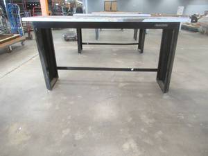 lot 29 image: Husky 72 x 24 x 39 Tall Workbench with Stainless Steel Top - Used in Warehouse. - SOLD AS IS