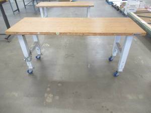 lot 32 image: Gladiator Height Adjustable Workbench, 72W x 25D, Used in Warehouse - SOLD AS IS