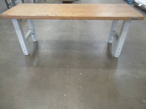 lot 34 image: Gladiator Height Adjustable Workbench, 72W x 25D, Used in Warehouse - SOLD AS IS