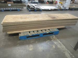 lot 39 image: Approximately (20) Miscellaneous Boards, 95 x 23 12 - Used for Shelving in Warehouse, SOLD AS IS