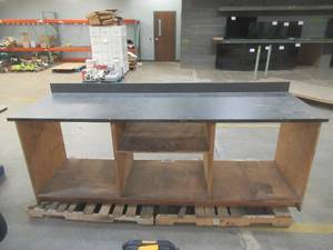 lot 55 image: Workbench, 96 x 30 x 36 12 Tall - Used in Warehouse, SOLD AS IS