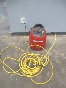 lot 66 image: Craftsman Air Compressor 919.152391 With Hose - Works Great, Used in Warehouse, SOLD AS IS