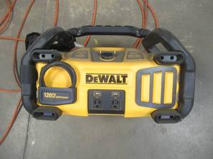 lot 70 image: DEWALT 2800 Peak Amp Portable Car Jump Starter 1000-Watt Power Inverter with Digital Compressor, DXAEPS2 - Missing Jumper Cables, Compressor not Working, Radio Works Great - USED IN WAREHOUSE, SOLD AS IS