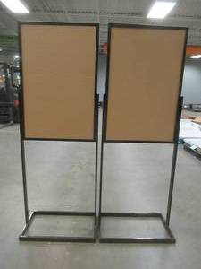 lot 49 image: (2) Dual Sided DisplayMarketing Sign Stands, 26 x 15 x 69 Tall. - Used in Retail Store, SOLD AS IS
