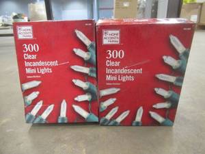 LOT OF 2 Home Accents Holiday 300L Clear Incandescent Mini Lights