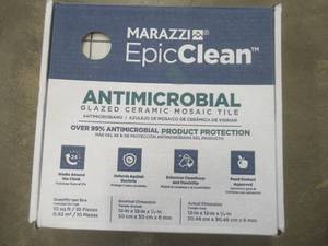 Marazzi EpicClean Milton Arabescato Marble 12 in. x 12 in. Glazed Ceramic Mosaic Tile - 10 PIECES