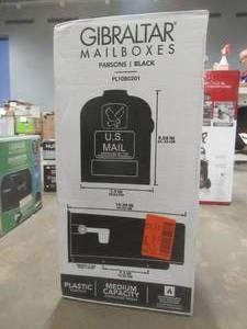 Gibraltar Mailboxes Parsons Black, Medium, Plastic, Post Mount Mailbox