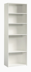 lot 34 image: SAUDER Beginnings 5-Shelf Bookcase, Soft White finish