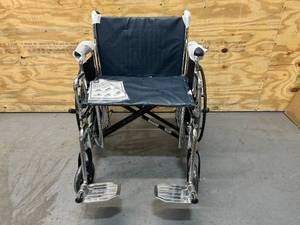 lot 43 image: Medline Excel Extra-Wide Bariatric Wheelchair, 24 Wide Seat, Desk-Length Removable Arms, Swing Away Footrests, Chrome Frame