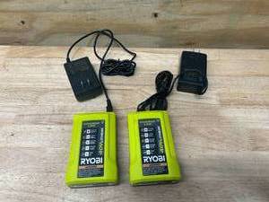 lot 58 image: RYOBI Lot of 2- OP404 40v Chargers