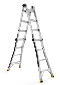 lot 69 image: GORILLA LADDERS 18 ft. Reach MPXA Aluminum Multi-Position Ladder with 300 lbs. Load Capacity Type IA Duty Rating