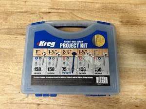 lot 50 image: KREG 1 in. to 2-12 in. Square Drive Round Head Pocket-Hole Screw Kit (675-Pack)