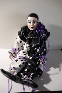 1986 Hand Crafted Doll w Porcelain Head, Hands, Feet wCloth Body